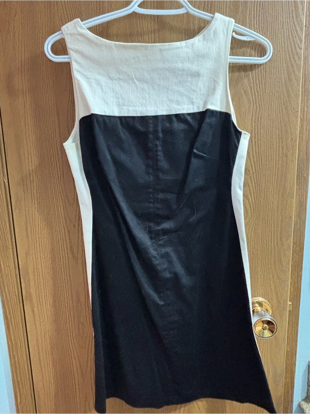 Vintage Black and White Sleeveless Sheath Dress
